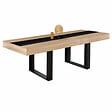 ID MARKET - Table à manger extensible rectangle PHOENIX 4-8 personnes bois et noir bande centrale noire 160-200 cm - vignette