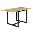 ID MARKET - Table à manger extensible rectangle DETROIT 4-8 personnes design industriel 80-160 cm - vignette
