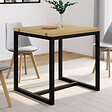 ID MARKET - Table à manger extensible rectangle DETROIT 4-8 personnes design industriel 80-160 cm - vignette