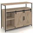 ID MARKET - Buffet 100 cm QUEBEC 2 portes grange coulissantes design industriel - vignette