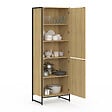 ID MARKET - Colonne de cuisine 60 cm DETROIT 2 portes design industriel - vignette