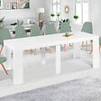 ID MARKET - Table console extensible ORLANDO 14 personnes 300 cm bois blanc - vignette