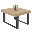ID MARKET - Table à manger carrée PHOENIX 6 personnes bois et noir 120 cm - vignette