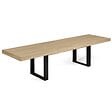 ID MARKET - Table à manger extensible rectangle PHOENIX 6-12 personnes bois et noir 200-300 cm - vignette