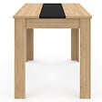 ID MARKET - Table à manger rectangle ROZY 4 personnes façon hêtre et noire 110 cm - vignette