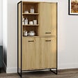 ID MARKET - Buffet haut H. 160 cm DETROIT 3 portes design industriel - vignette