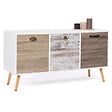 ID MARKET - Buffet bas scandinave 113 cm BAHIA 3 portes - vignette