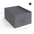 ID MARKET - Lot de 14 boites de rangement tiroir organisateurs de dressings gris anthracite - vignette