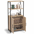 ID MARKET - Buffet haut 2 portes H. 125 cm DETROIT avec étagères design industriel - vignette