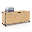 ID MARKET - Banc coffre rangement sur pied 100 cm DETROIT design industriel - vignette
