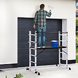 ID MARKET - Échafaudage aluminium échelle multifonction avec plateforme modulable sur roues, hauteur 165 CM - vignette