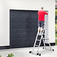 ID MARKET - Échafaudage aluminium échelle multifonction avec plateforme modulable sur roues, hauteur 165 CM - vignette