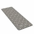 ID MARKET - Tapis intérieur d'entrée et de couloir CARAIBA gris et blanc 60 x 180 cm - vignette