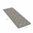 ID MARKET - Tapis intérieur d'entrée et de couloir CARAIBA gris et blanc 60 x 180 cm - vignette