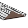 ID MARKET - Tapis en vinyle effet mosaïque noir et blanc 66 x 160 cm - vignette