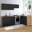 ID MARKET - Cuisine complète d'angle 400 cm SUBTIL avec plan de travail 7 élements bois et noir - vignette