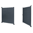 ID MARKET - Portail battant 302x160 cm en aluminium gris anthracite - vignette