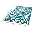 ID MARKET - Tapis extérieur BAHAMAS bleu canard 270 x 370 CM - vignette