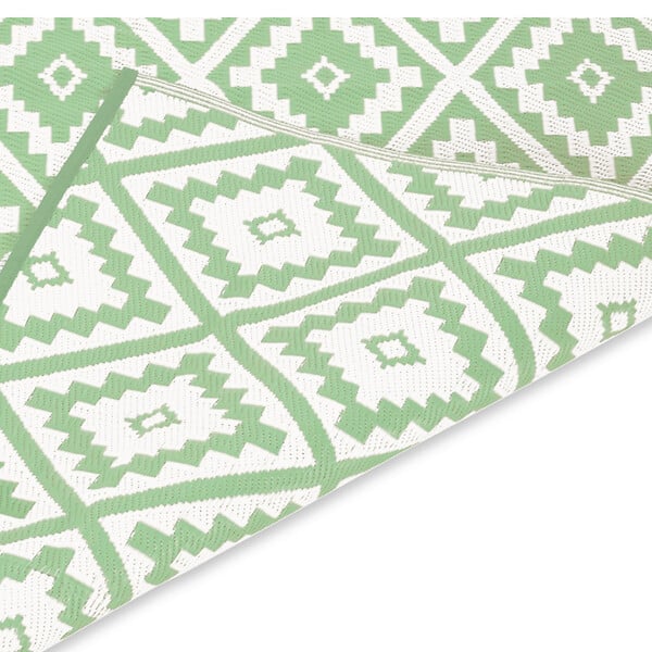ID MARKET - Tapis extérieur BAHAMAS vert sauge 270 x 370 CM - large