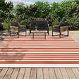ID MARKET - Tapis extérieur RAYURES terracotta 270 x 370 CM - vignette