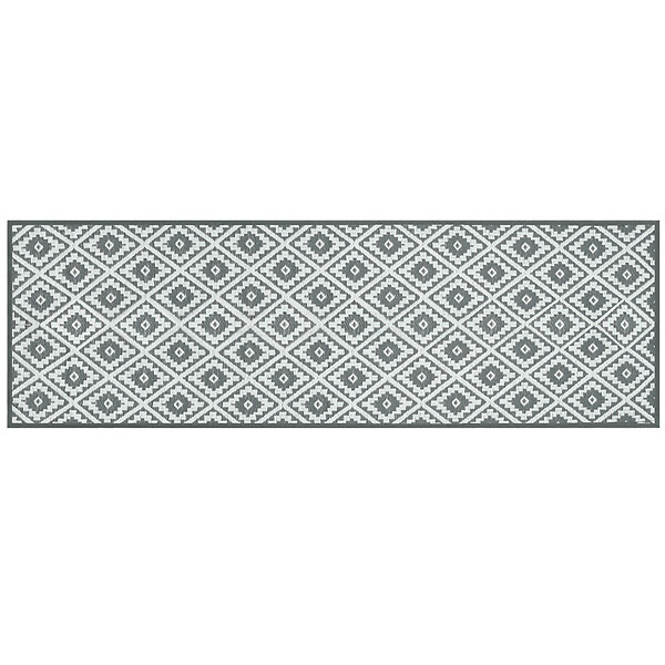 ID MARKET - Tapis extérieur BAHAMAS gris 80 x 250 CM - large