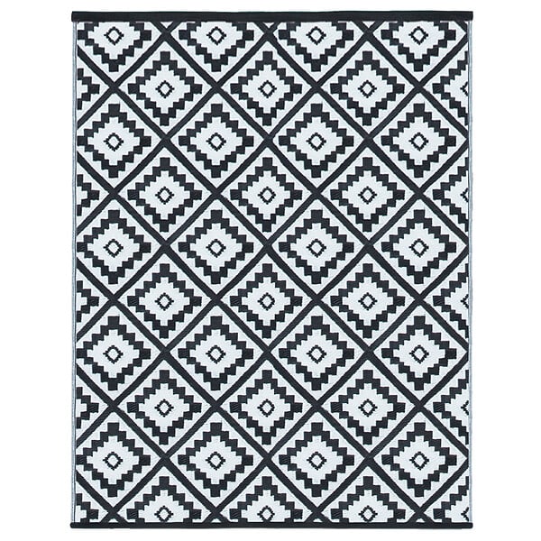 ID MARKET - Tapis extérieur BAHAMAS noir 270 x 470 CM - large