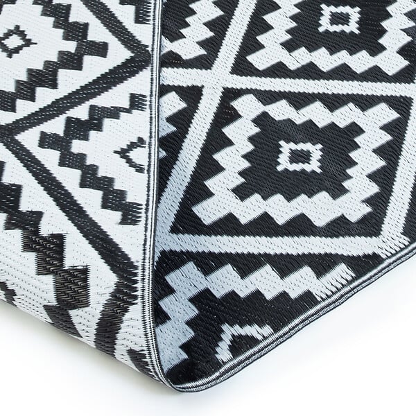 ID MARKET - Tapis extérieur BAHAMAS noir 270 x 470 CM - large