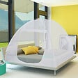 ID MARKET - Moustiquaire dôme pop-up 195x150 cm mobile pour lit - vignette