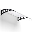 ID MARKET - Auvent de porte marquise d'accueil 80 x 120 CM à LED solaire polycarbonate - vignette