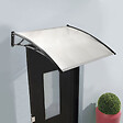 ID MARKET - Auvent de porte marquise d'accueil 80 x 120 CM polycarbonate - vignette