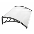 ID MARKET - Auvent de porte marquise d'accueil 80 x 120 CM polycarbonate - vignette