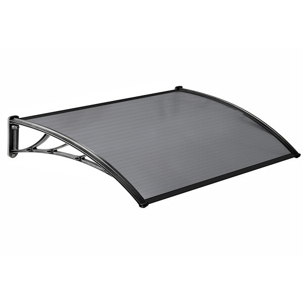 ID MARKET - Auvent de porte marquise d'accueil 80 x 120 CM teinté - large