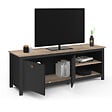 ID MARKET - Meuble TV 140 cm campagne ISIS bois et noir - vignette