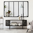 ID MARKET - Miroir verrière 5 bandes design industriel 140x84 cm - vignette