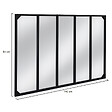 ID MARKET - Miroir verrière 5 bandes design industriel 140x84 cm - vignette