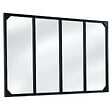 ID MARKET - Miroir verrière 4 bandes design industriel 110x70 cm - vignette