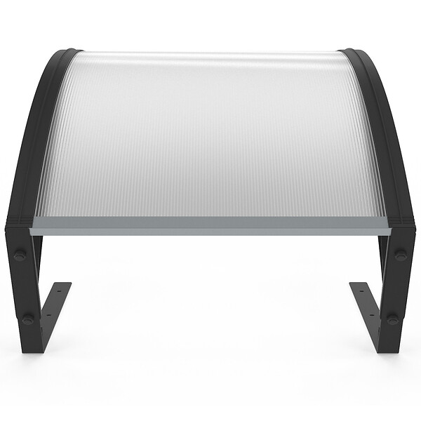 ID MARKET - Toit de protection UV en polycarbonate pour robot tondeuse gris anthracite - large
