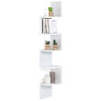 ID MARKET - Etagère murale d'angle ISA 5 niveaux blanche - vignette