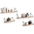 ID MARKET - Lot de 4 étagères murales LILY design industriel - vignette