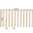 99DECO - Kit de moulures murales en bois à 26 tasseaux de 150 cm - Pin des Landes - Prêt à coller et peindre - Iris - 3 mètres - Fabrication française - vignette