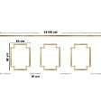 99DECO - Kit de 3 moulures murales en bois - Pin des Landes - Prêt à coller et peindre - Salomé - 3 mètres - Fabrication française - vignette