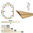 99DECO - Kit de 3 moulures murales en bois - Pin des Landes - Prêt à coller et peindre - Salomé - 3 mètres - Fabrication française - vignette