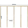 99DECO - Kit de moulures murales en bois à 5 tasseaux de 150 cm - Pin des Landes - Prêt à coller et peindre - Gabrielle - 2 mètres - Fabrication française - vignette