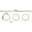 99DECO - Kit de 3 moulures murales en bois - Pin des Landes - Cimaises, prêtes à coller et peindre - Ambre - 3 mètres - Fabrication française - vignette