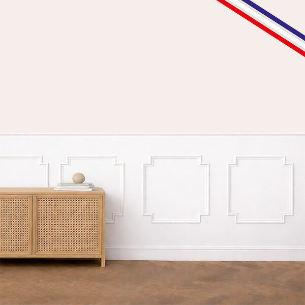 99DECO - Kit de 4 moulures murales en bois - Pin des Landes - Cimaises, prêtes à coller et peindre - Ambre - 4 mètres - Fabrication française - large