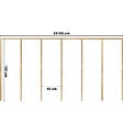 99DECO - Kit de moulures murales en bois à 7 tasseaux de 150 cm - Pin des Landes - Prêt à coller et peindre - Gabrielle - 3 mètres - Fabrication française - vignette