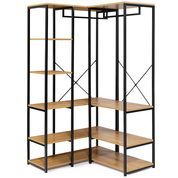 ID MARKET - Dressing modulable XXL L. 150 cm DETROIT design industriel - large