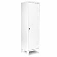 ID MARKET - Armoire vestiaire ESTER 1 porte métal blanc design industriel - vignette