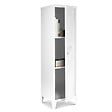 ID MARKET - Armoire vestiaire ESTER 1 porte métal blanc design industriel - vignette