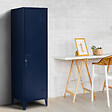 ID MARKET - Armoire vestiaire ESTER 1 porte métal bleu foncé design industriel - vignette